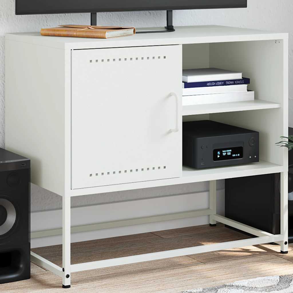 TV Cabinet White 68x39x60.5 cm Steel