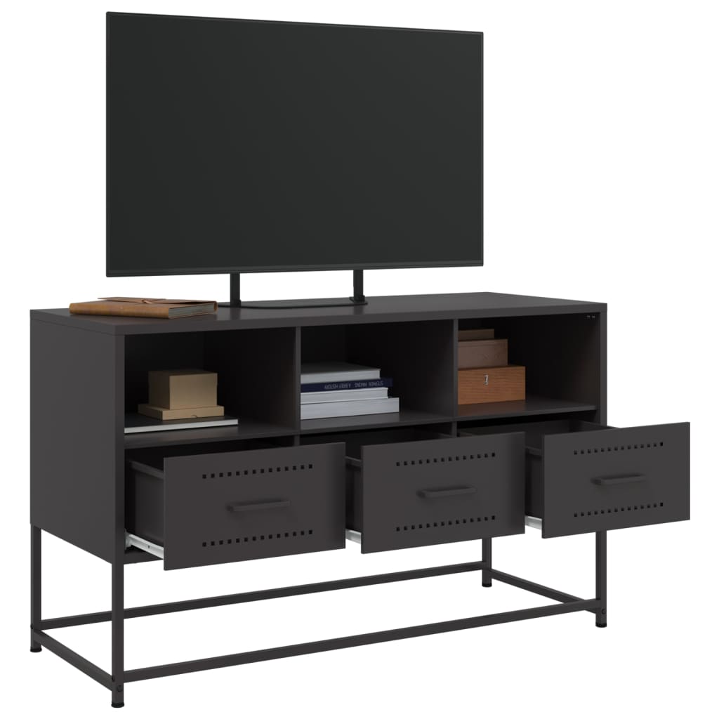 TV Cabinet Black 100.5x39x60.5 cm Steel
