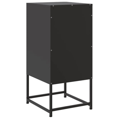 Bedside Cabinets 2 pcs Black 36x39x78 cm Steel