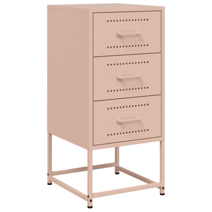 Bedside Cabinet Pink 36x39x78 cm Steel