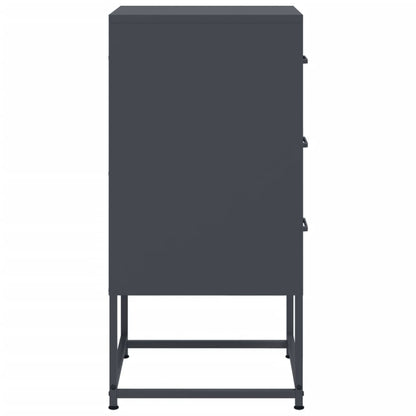 Bedside Cabinets 2 pcs Anthracite 36x39x78 cm Steel