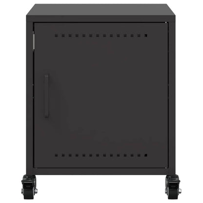 Bedside Cabinet Black 36x39x43.5 cm Steel