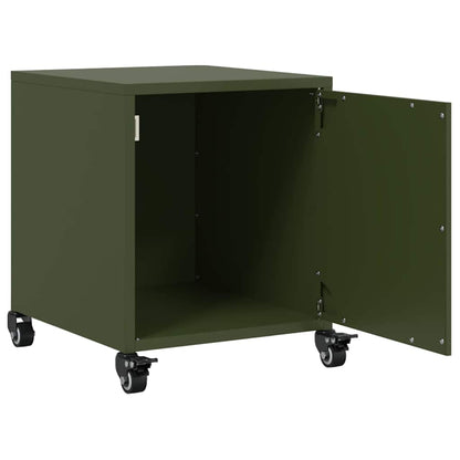 Bedside Cabinets 2 pcs Olive Green 36x39x43.5 cm Steel