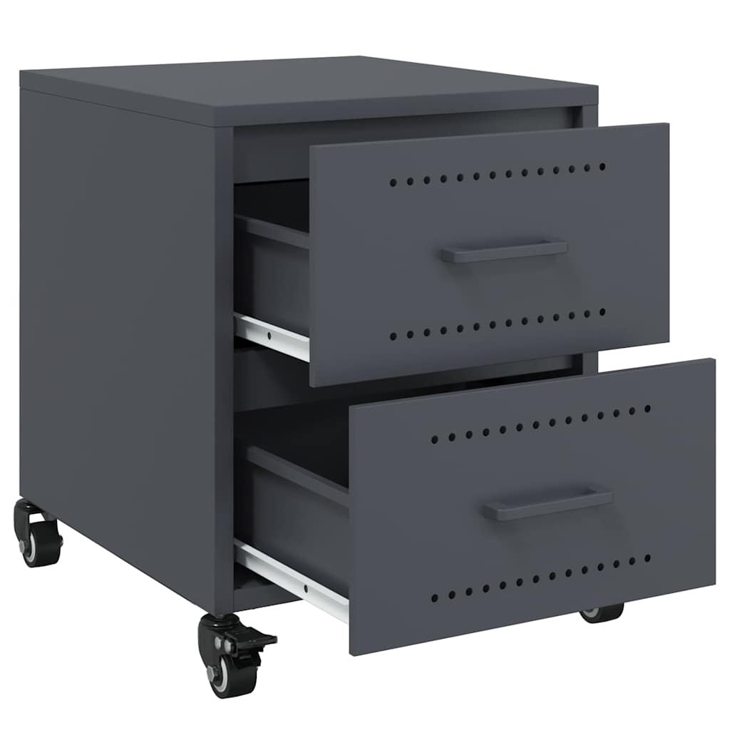 Bedside Cabinet Anthracite 36x39x43.5 cm Steel