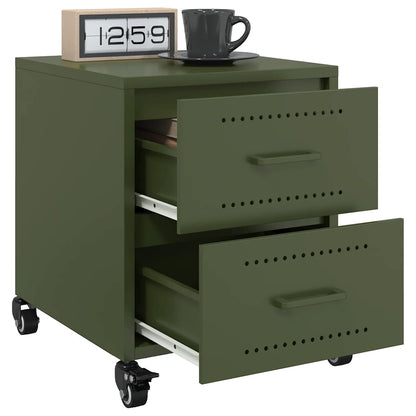 Bedside Cabinets 2 pcs Olive Green 36x39x43.5 cm Steel