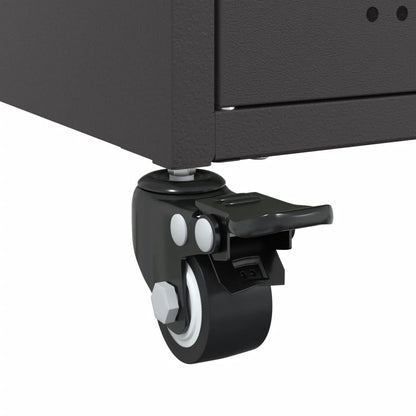 Bedside Cabinet Black 36x39x59 cm Steel