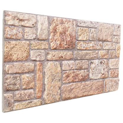 3D Wall Panels 10 pcs Brown 100x50 cm EPS