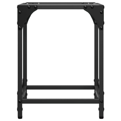 Coffee Tables with Transparent Glass Top 2 pcs 30x30x40 cm Steel