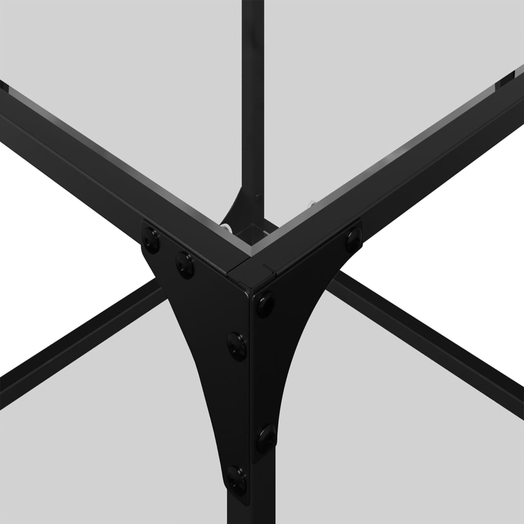 Coffee Tables with Transparent Glass Top 2 pcs 40x40x40 cm Steel