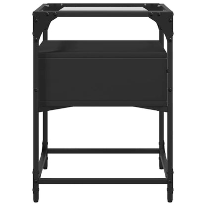 Bedside Cabinet Black 40x40x55 cm Engineered Wood