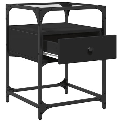 Bedside Cabinet Black 40x40x55 cm Engineered Wood