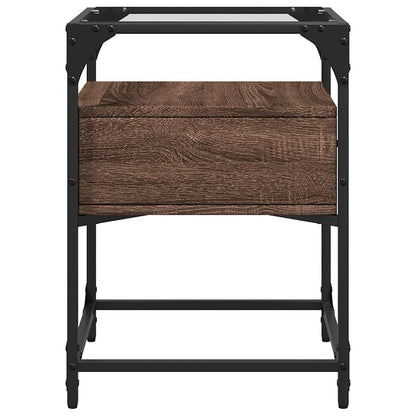 Bedside Cabinet Brown Oak 40x40x55 cm Engineered Wood