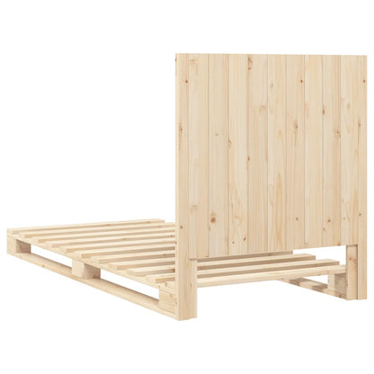 Bed Frame without Mattress with Headboard 90x200 cm Solid Wood