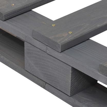 Bed Frame without Mattress  Grey 90x200 cm Solid Wood Pine