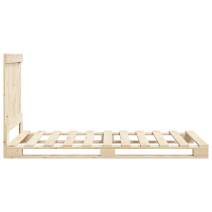 Bed Frame without Mattress with Headboard 90x200 cm Solid Wood