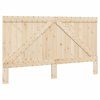 Bed Frame without Mattress with Headboard 200x200 cm Solid Wood