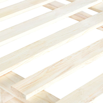 Bed Frame without Mattress with Headboard 200x200 cm Solid Wood