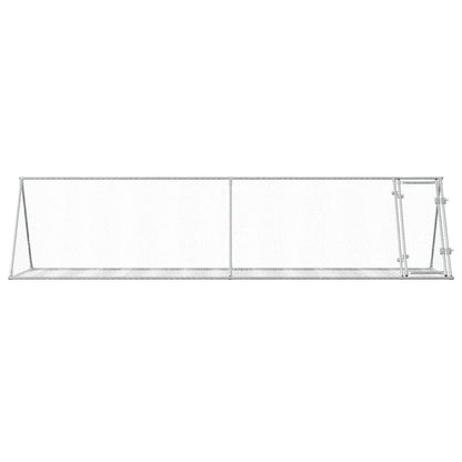 Rabbit Hutch Silver 400x105x91 cm Galvanised Steel