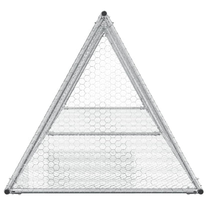 Rabbit Hutch Silver 400x105x91 cm Galvanised Steel