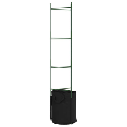 Tomato Cages with Plant Bags 4 pcs 154 cm Steel and PP