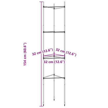 Tomato Cages 8 pcs 154 cm Steel and PP