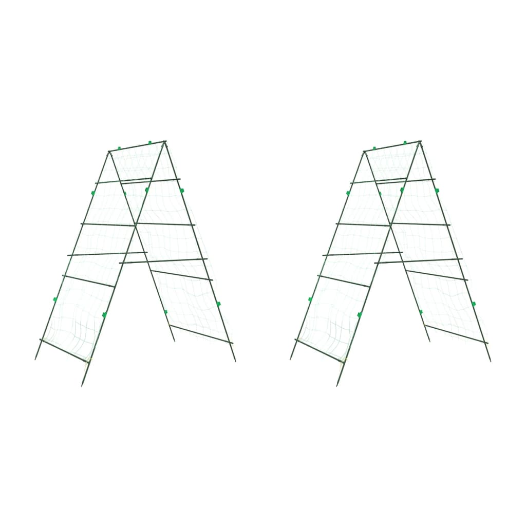 Garden Trellises for Climbing Plants 2 pcs A-Frame Steel