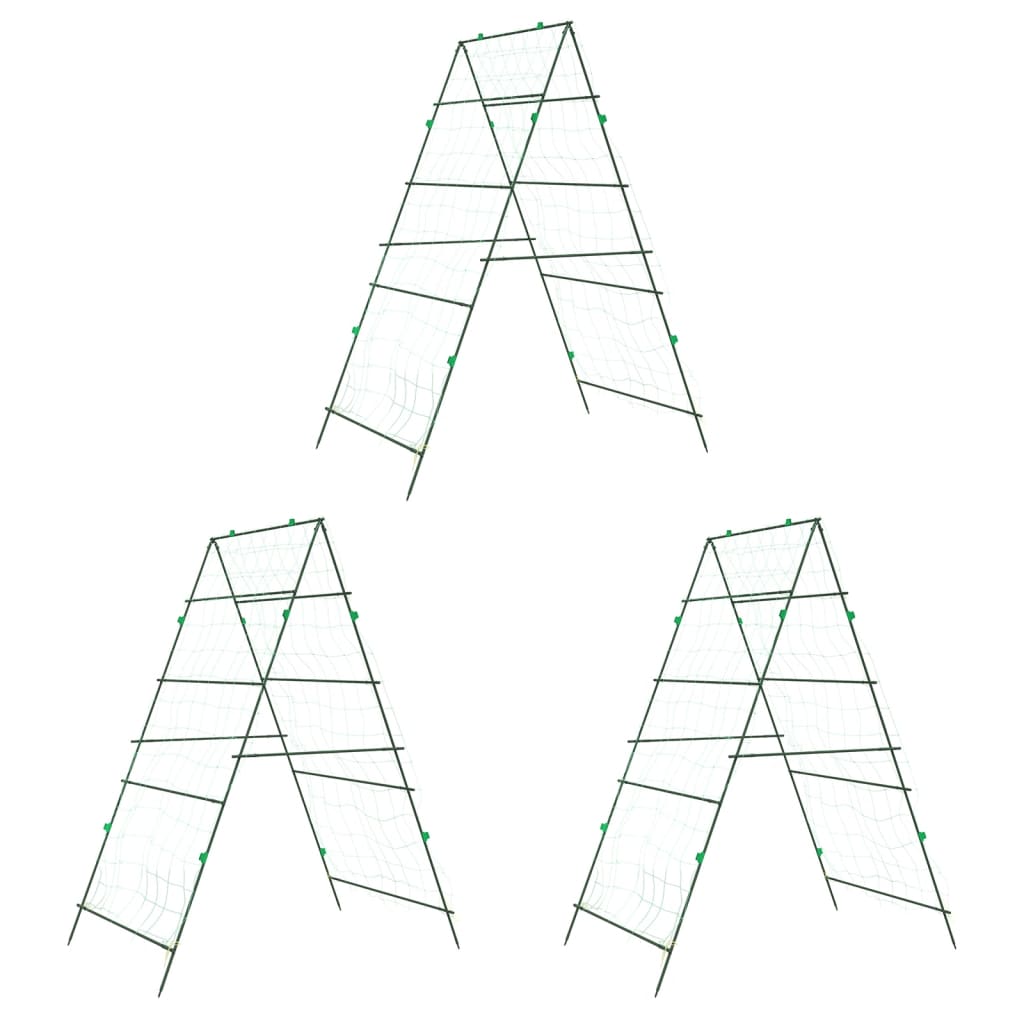 Garden Trellises for Climbing Plants 3 pcs A-Frame Steel