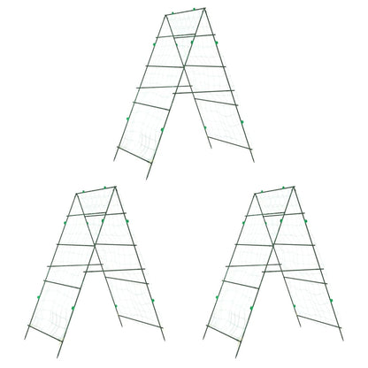Garden Trellises for Climbing Plants 3 pcs A-Frame Steel