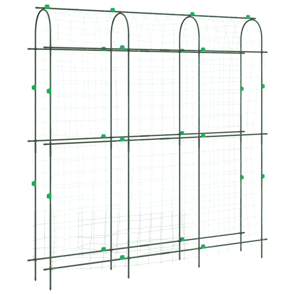 Garden Trellises for Climbing Plants 3 pcs U-Shape Steel