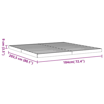 Bed Frame without Mattress Wax Brown 180x200 cm Super King Solid Wood Pine