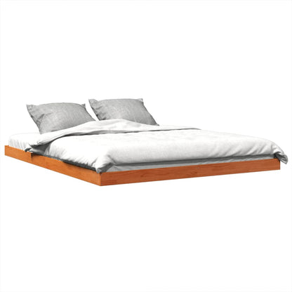 Bed Frame without Mattress Wax Brown 160x200 cm Solid Wood Pine