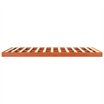 Bed Frame without Mattress Wax Brown 160x200 cm Solid Wood Pine
