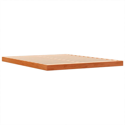 Bed Frame without Mattress Wax Brown 150x200 cm King Size Solid Wood Pine