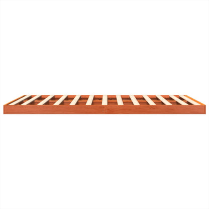 Bed Frame without Mattress Wax Brown 150x200 cm King Size Solid Wood Pine