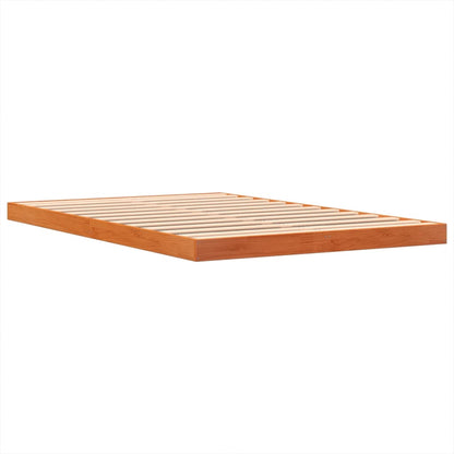 Bed Frame without Mattress Wax Brown 140x200 cm Solid Wood Pine