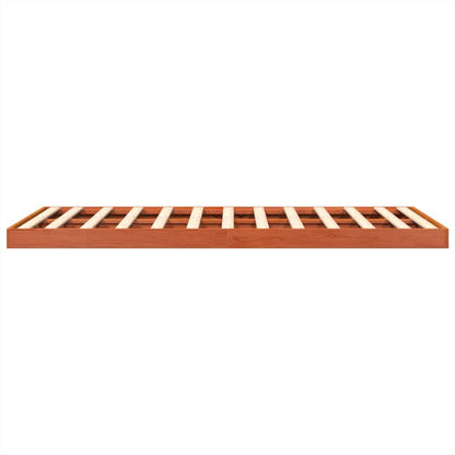 Bed Frame without Mattress Wax Brown 140x200 cm Solid Wood Pine