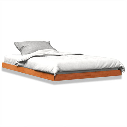 Bed Frame without Mattress Wax Brown 120x200 cm Solid Wood Pine