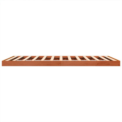 Bed Frame without Mattress Wax Brown 120x200 cm Solid Wood Pine