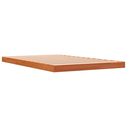Bed Frame without Mattress Wax Brown 120x200 cm Solid Wood Pine