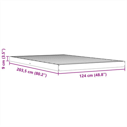 Bed Frame without Mattress Wax Brown 120x200 cm Solid Wood Pine