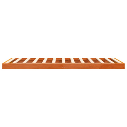 Bed Frame without Mattress Wax Brown 100x200 cm Solid Wood Pine