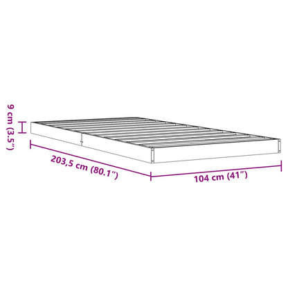 Bed Frame without Mattress Wax Brown 100x200 cm Solid Wood Pine