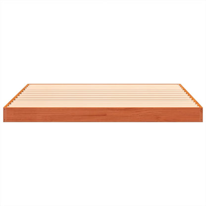 Bed Frame without Mattress Wax Brown 120x190 cm Small Double Solid Wood Pine