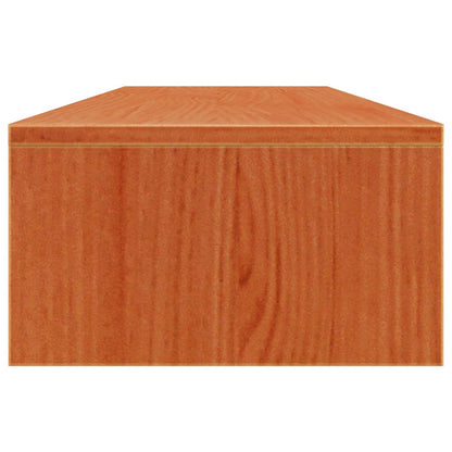 Monitor Stand Wax Brown 100x27x15 cm Solid Wood Pine