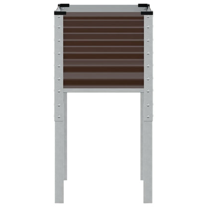 Garden Planter Brown 45x45x88 cm Steel