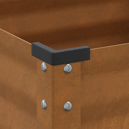 Garden Planter 45x45x88 cm Weathering Steel