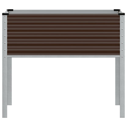 Garden Planter Brown 100x45x90 cm Steel