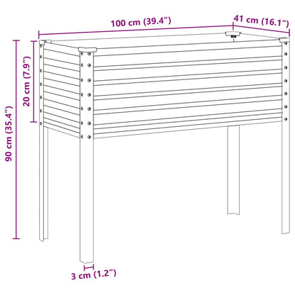 Garden Planter Anthracite 100x45x90 cm Steel