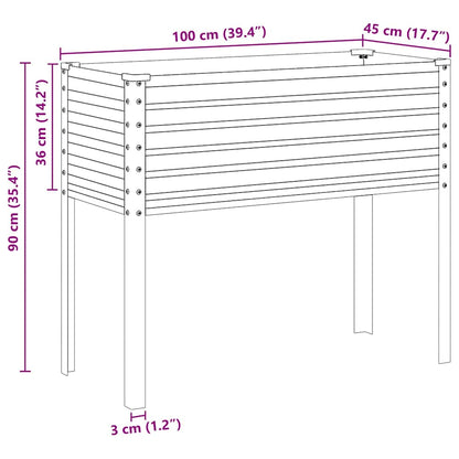 Garden Planter 100x45x90 cm Galvanised Steel