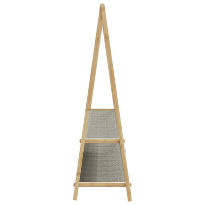 Clothes Rack with Shelves 132x45.5x150.5 cm Bamboo